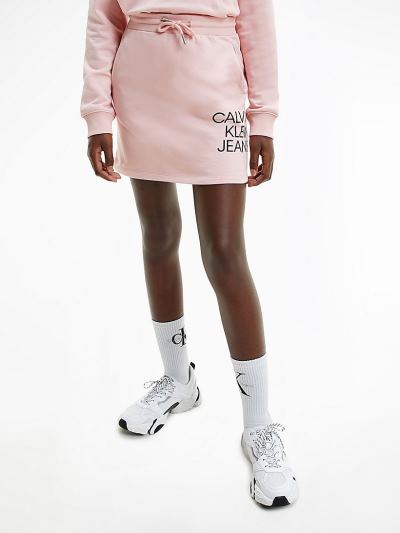 Calvin Klein Ruhák HU340070 | Calvin Klein Organic Cotton Terry Lány Mini Szoknya Rózsaszín
